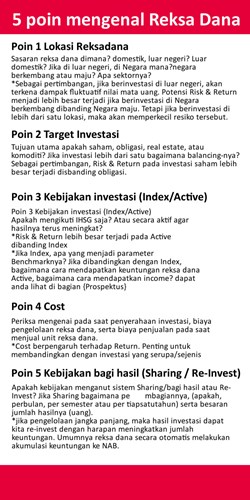 5 poin mengenai reksa dana